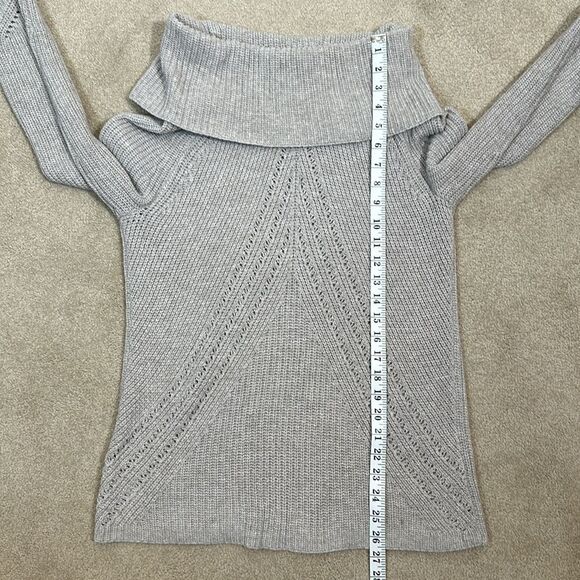 Ann Taylor Cowl Neck Grey Wool Cashmere Sweater Women Size Small - Picture 3 of 7